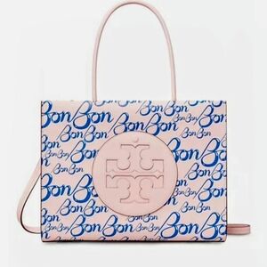Tory Burch Pink and Blue Bon Bon Tote